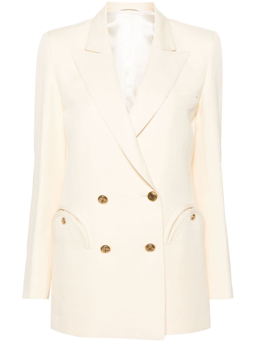 Blazé Milano Savannah Butter Everyday double-breasted blazer - Neutrals von Blazé Milano