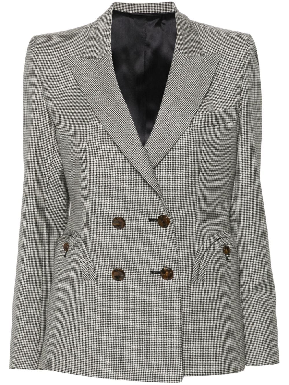 Blazé Milano houndstooth-patterned blazer - Black von Blazé Milano