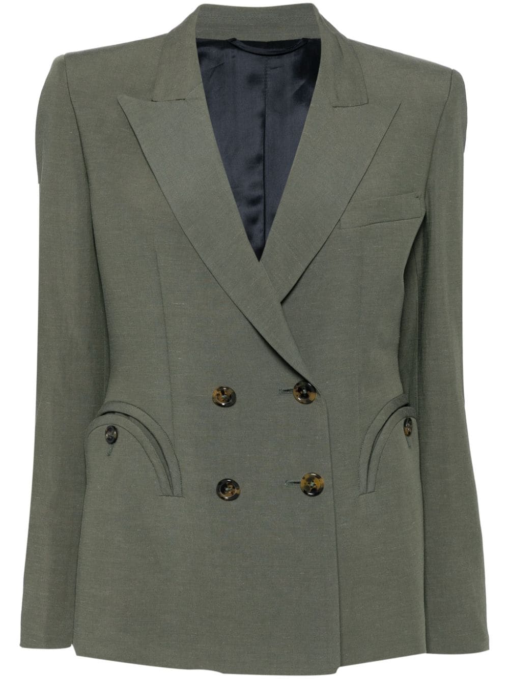 Blazé Milano padded shoulder double-breasted blazer - Green von Blazé Milano