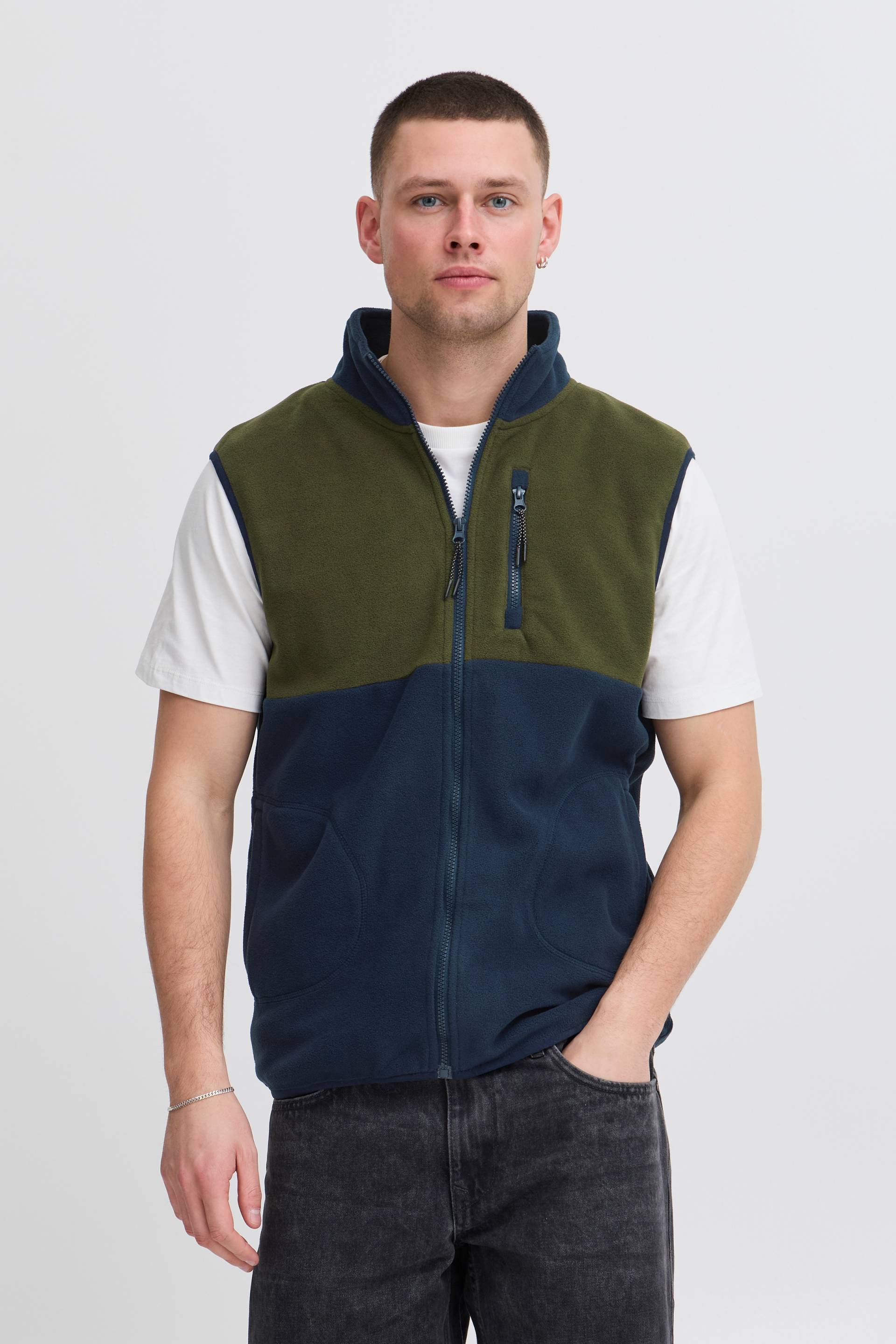 Blend Fleeceweste »BHBROOKS Vest«, in Colorblock Optik von Blend