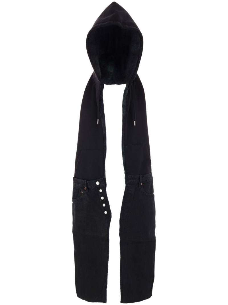 Bless hooded scarf - Black von Bless