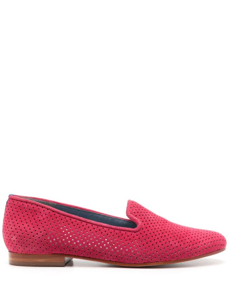 Blue Bird Shoes Saudade perforated suede loafers - Pink von Blue Bird Shoes