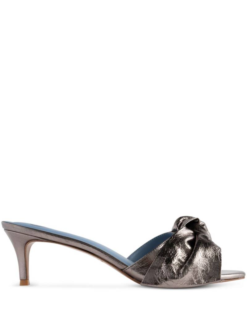 Blue Bird Shoes bow-detailing leather mules - Silver von Blue Bird Shoes