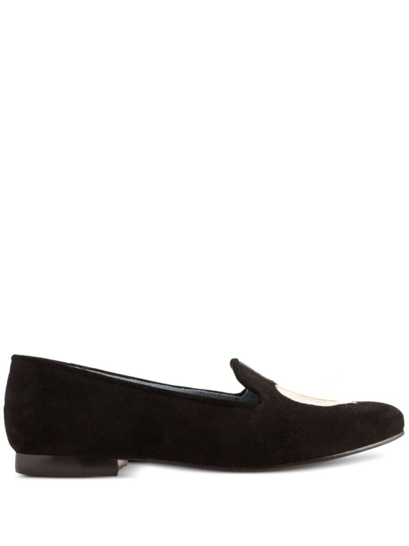 Blue Bird Shoes embroidered suede loafers - Black von Blue Bird Shoes