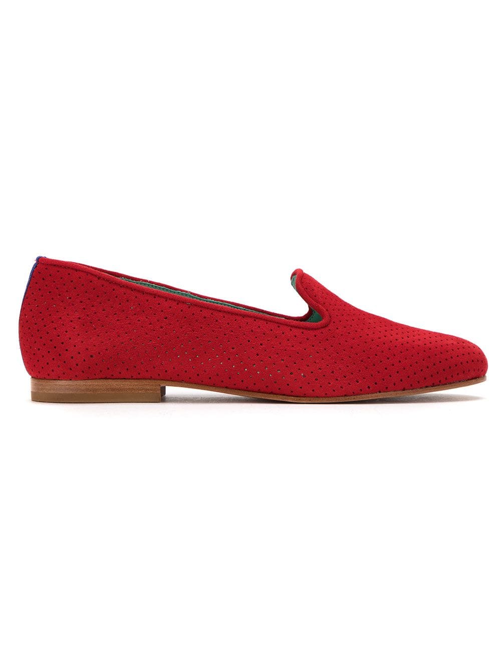 Blue Bird Shoes perforated suede loafers - Red von Blue Bird Shoes