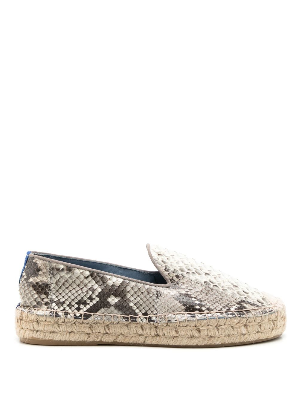 Blue Bird Shoes snakeskin-effect round-toe espadrilles - Grey von Blue Bird Shoes