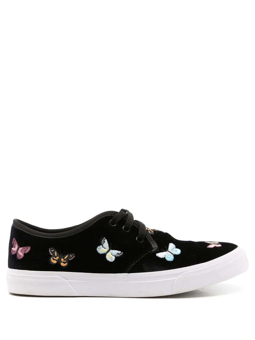 Blue Bird Shoes velvet embroidered-motif sneakers - Black von Blue Bird Shoes