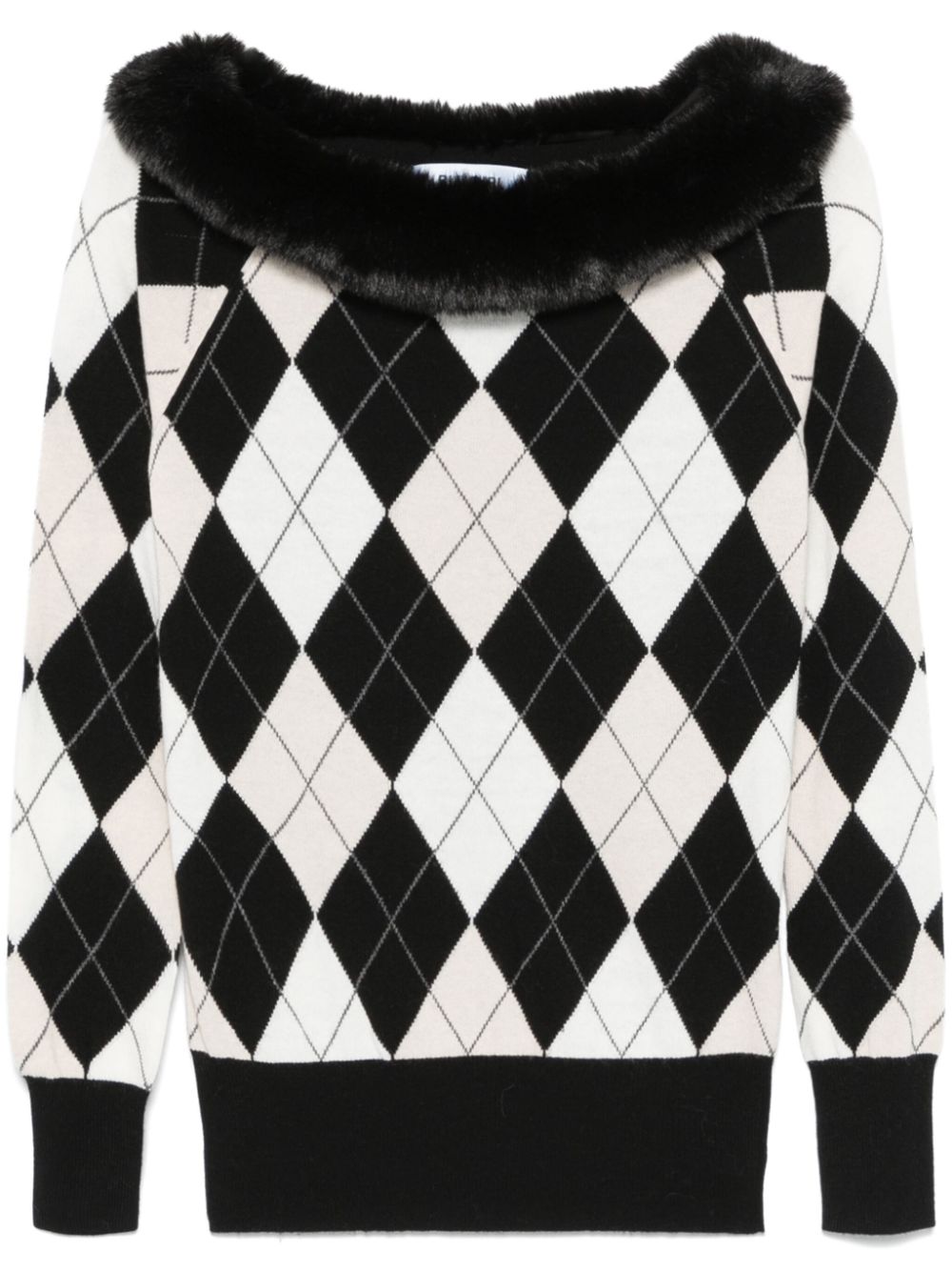 Blugirl argyle-patterned sweater - Black von Blugirl