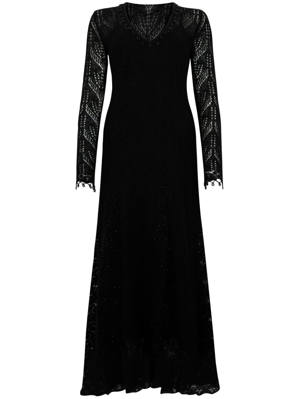 Blugirl crochet-knit maxi dress - Black von Blugirl