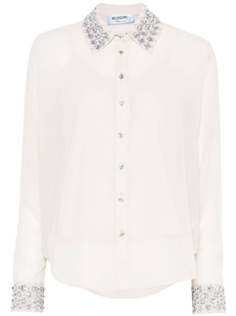 Blugirl crystal-embellished shirt - White von Blugirl