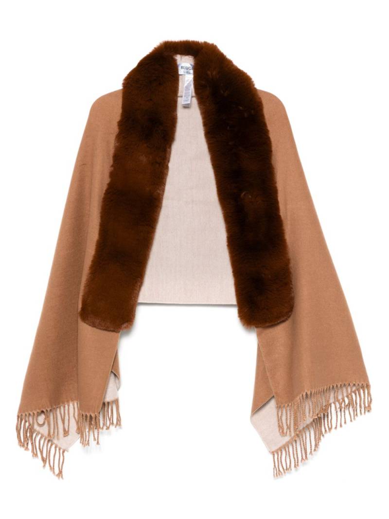 Blugirl faux-fur-trim scarf - Brown von Blugirl