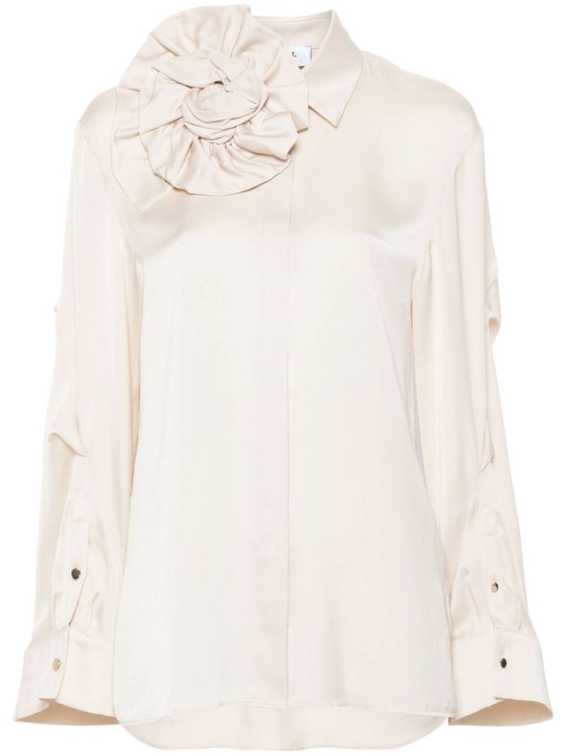 Blugirl floral-appliqué shirt - Neutrals von Blugirl