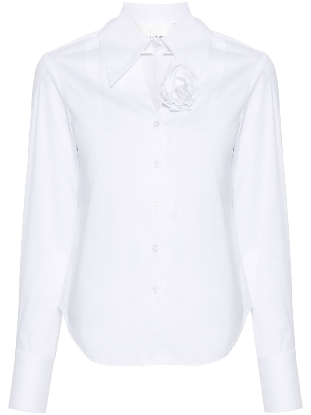 Blugirl floral-brooch poplin shirt - White von Blugirl