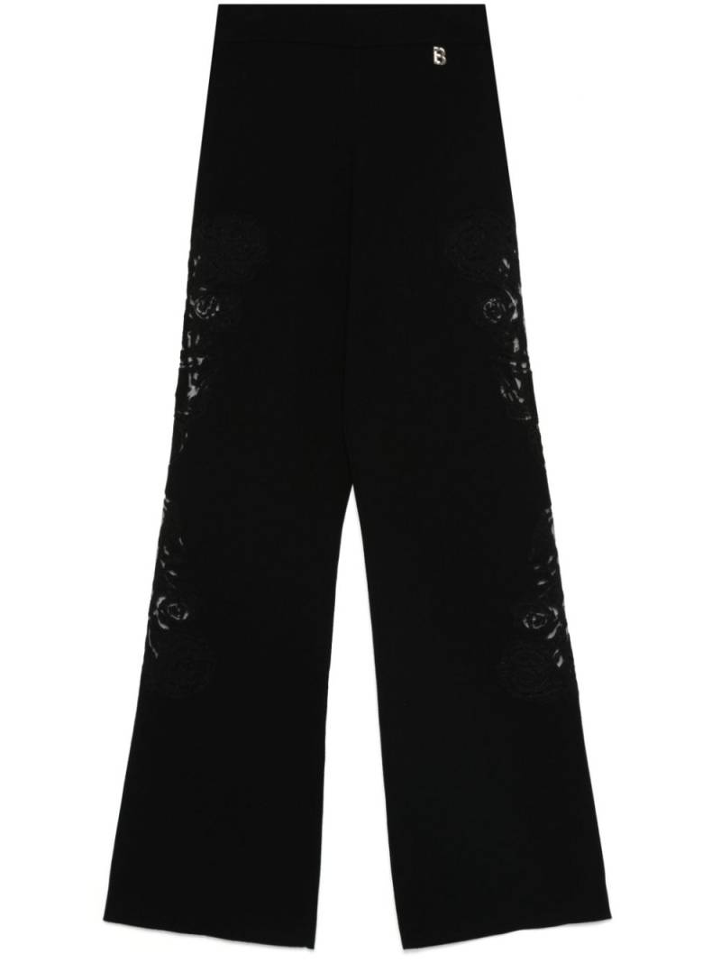 Blugirl floral-embroidered trousers - Black von Blugirl