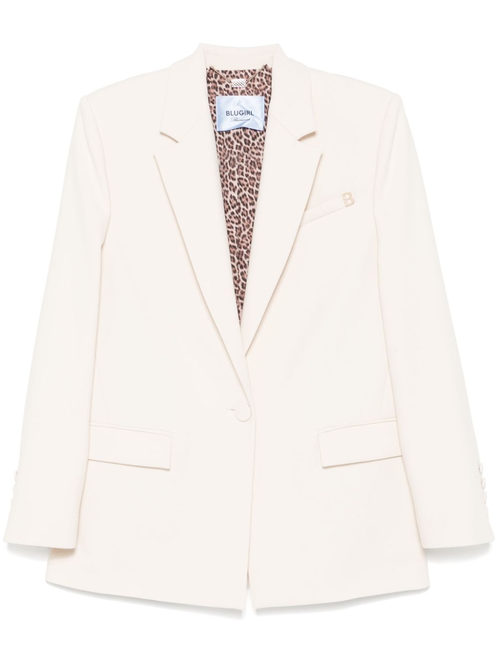 Blugirl logo-plaque blazer - Neutrals von Blugirl