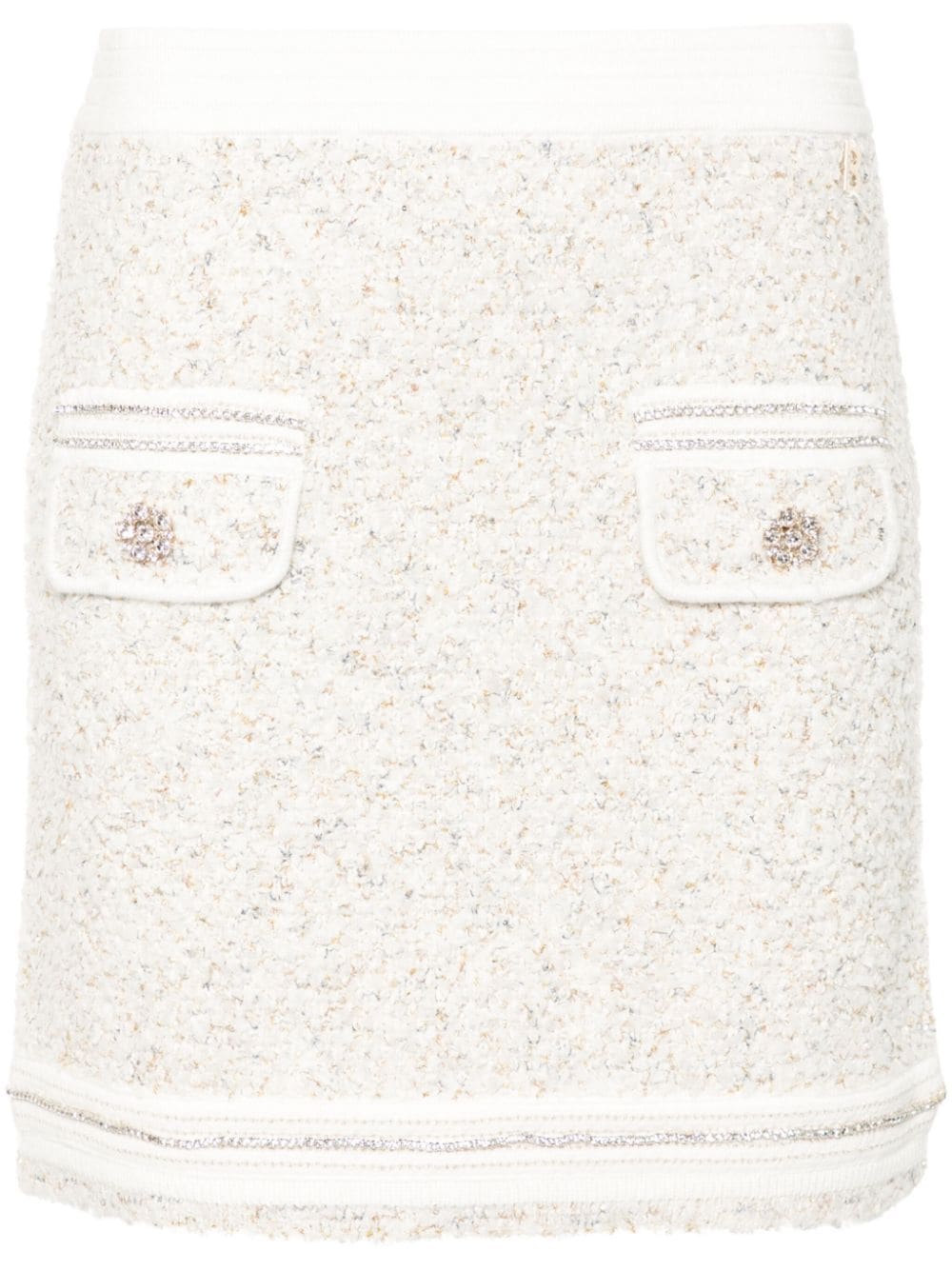 Blugirl logo-plaque mini skirt - Neutrals von Blugirl