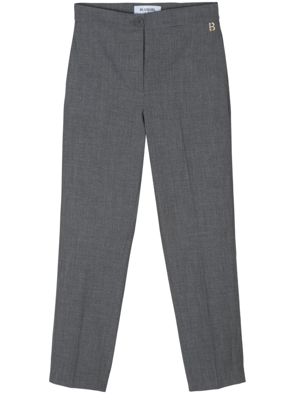 Blugirl mélange tailored cropped trousers - Grey von Blugirl