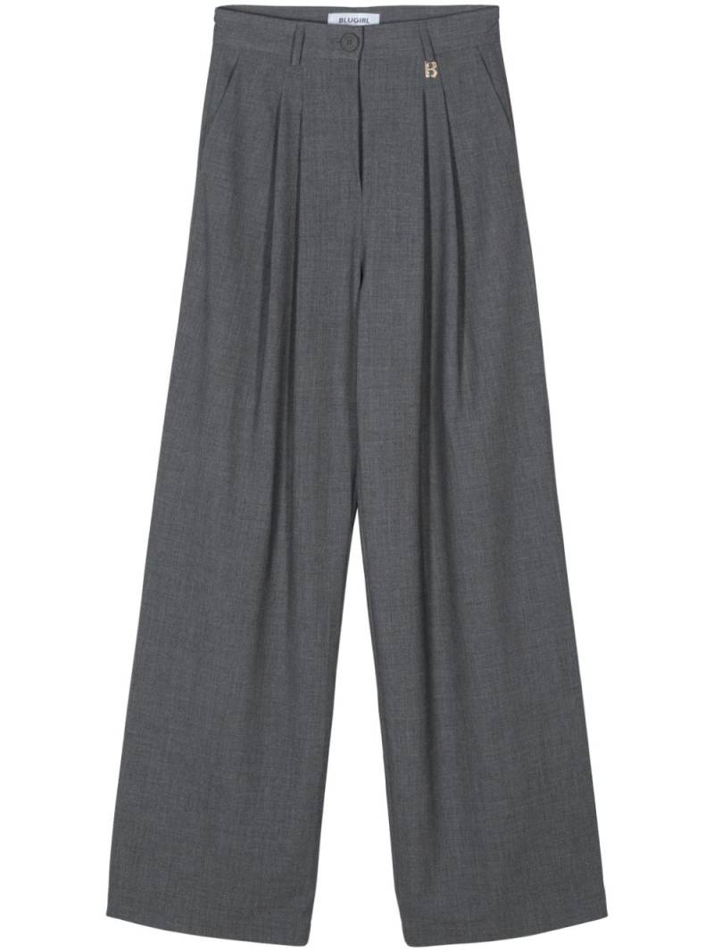 Blugirl mélange tailored palazzo pants - Grey von Blugirl