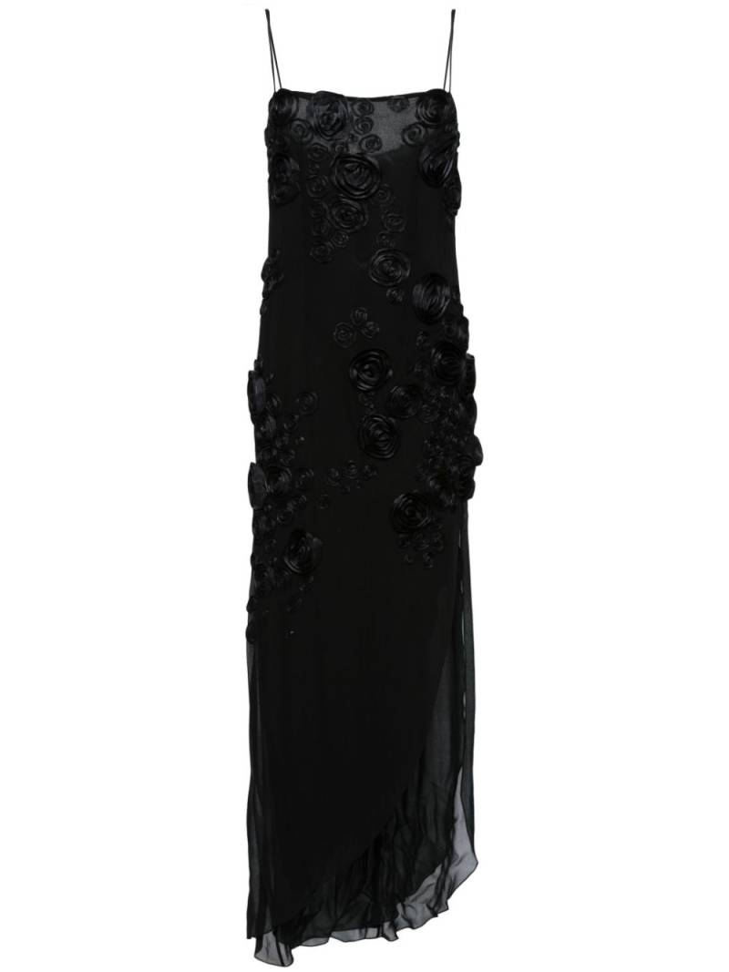 Blumarine 3D-detail maxi dress - Black von Blumarine