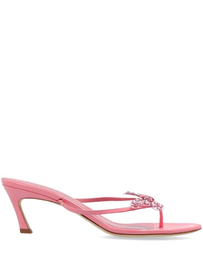 Blumarine 70mm butterfly thong sandals - Pink von Blumarine