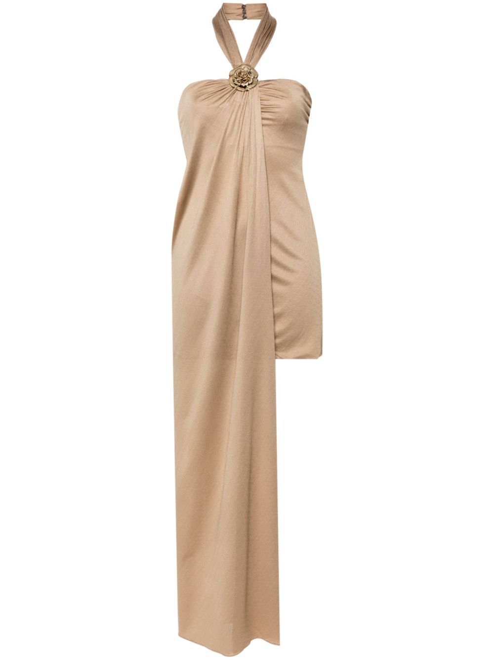 Blumarine Bijou Rose asymmetric gown - Neutrals von Blumarine