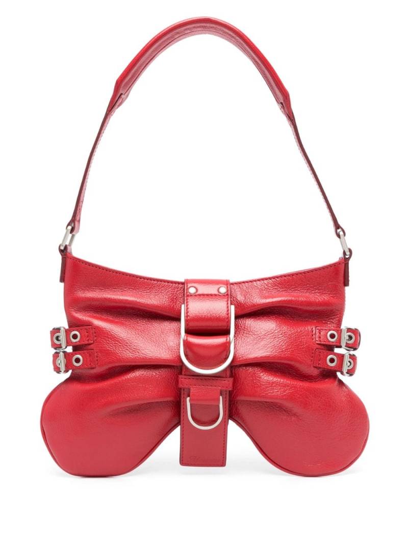 Blumarine Butterfly leather shoulder bag - Red von Blumarine