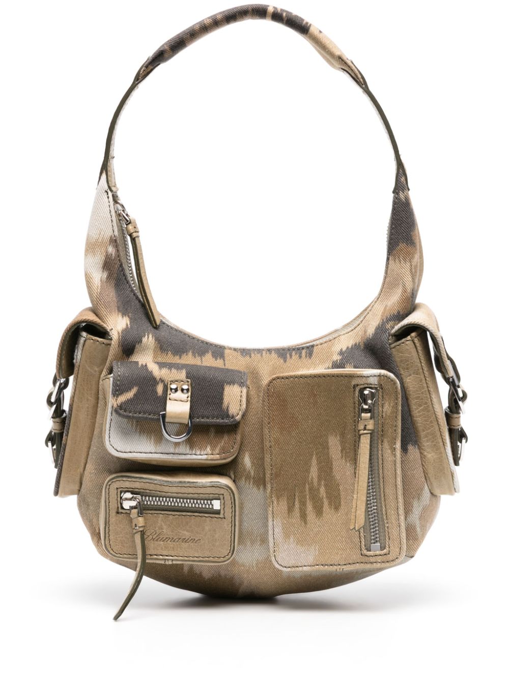 Blumarine Cargo twill shoulder bag - Neutrals von Blumarine