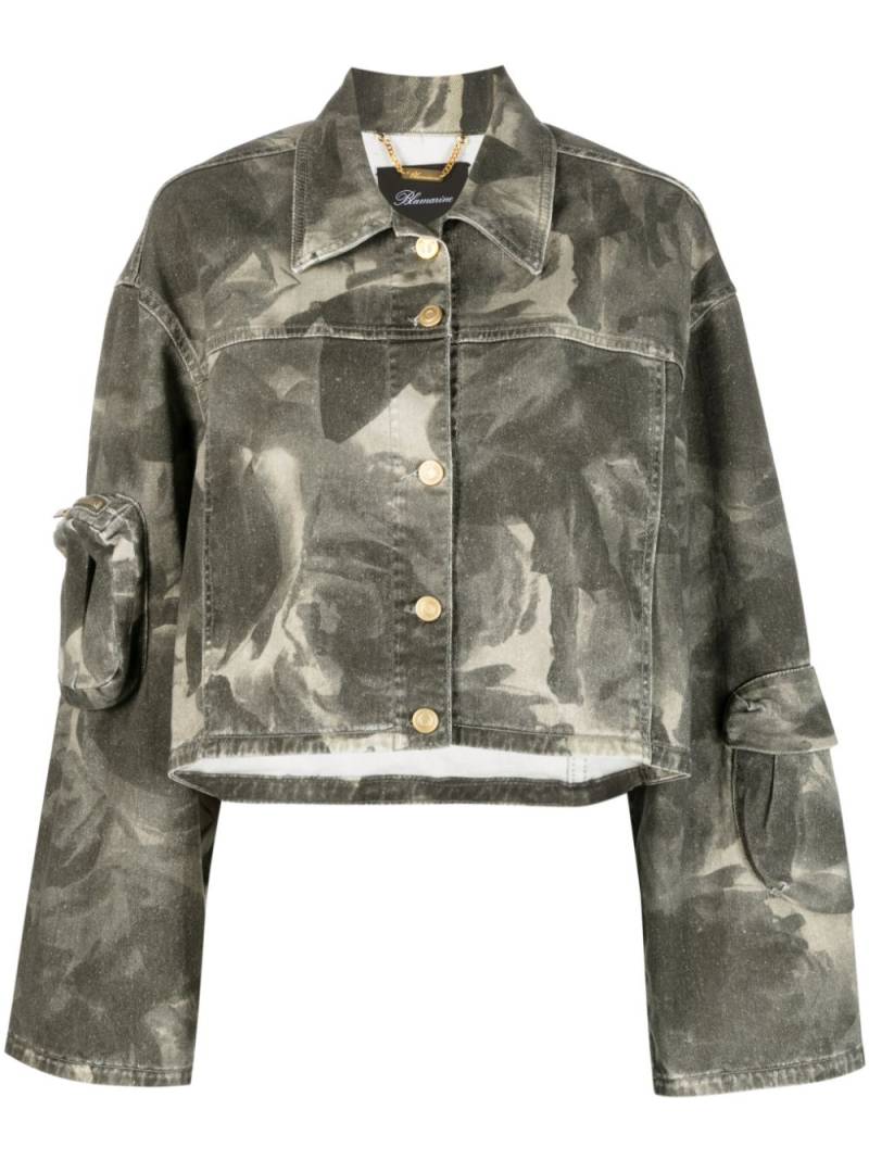 Blumarine abstract-print jacket - Grey von Blumarine