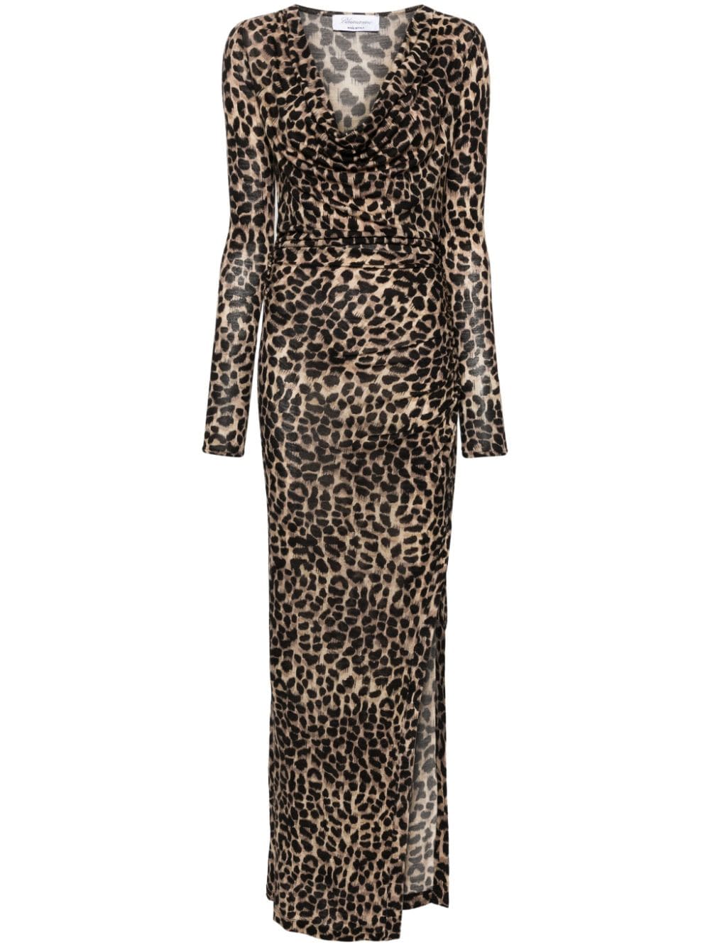 Blumarine animalier-print vented maxi dress - Neutrals von Blumarine