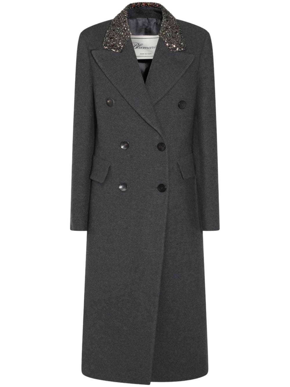 Blumarine bead-embellished coat - Grey von Blumarine