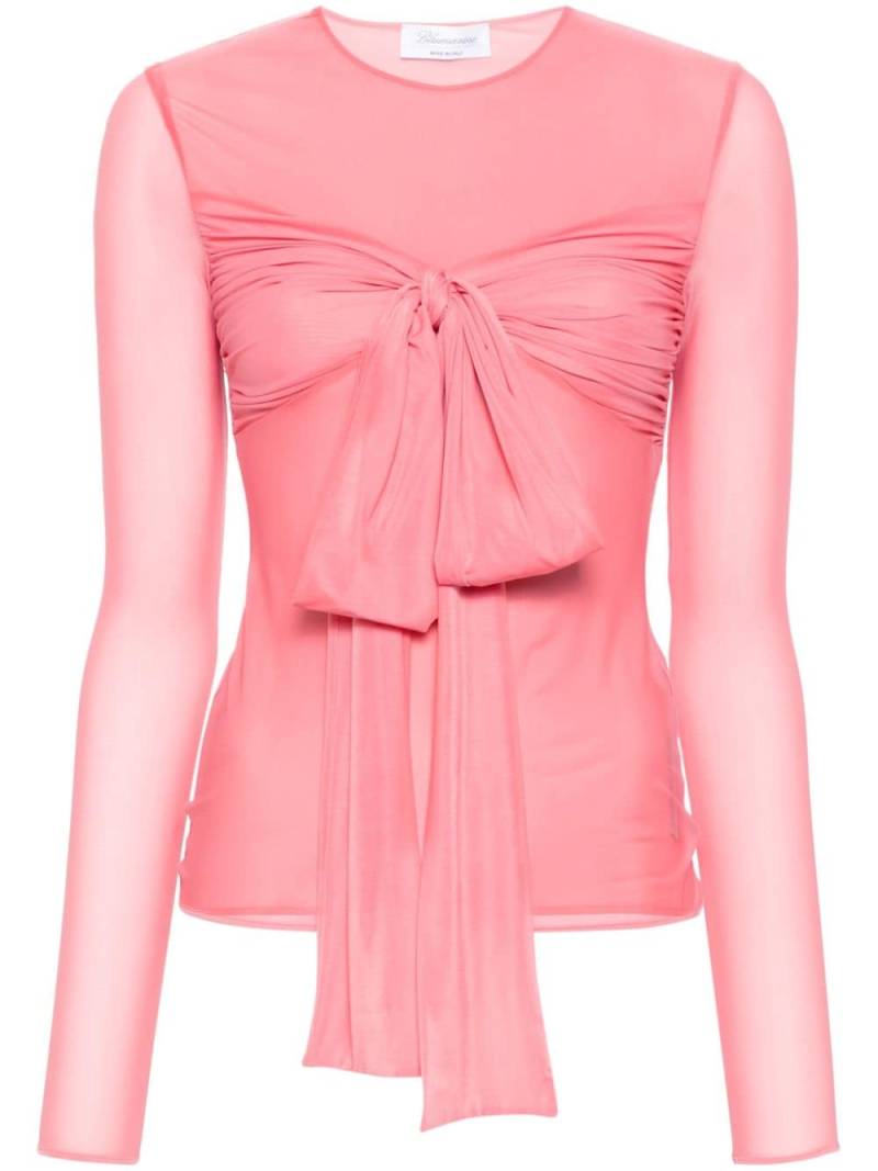 Blumarine bow-detail jersey top - Pink von Blumarine