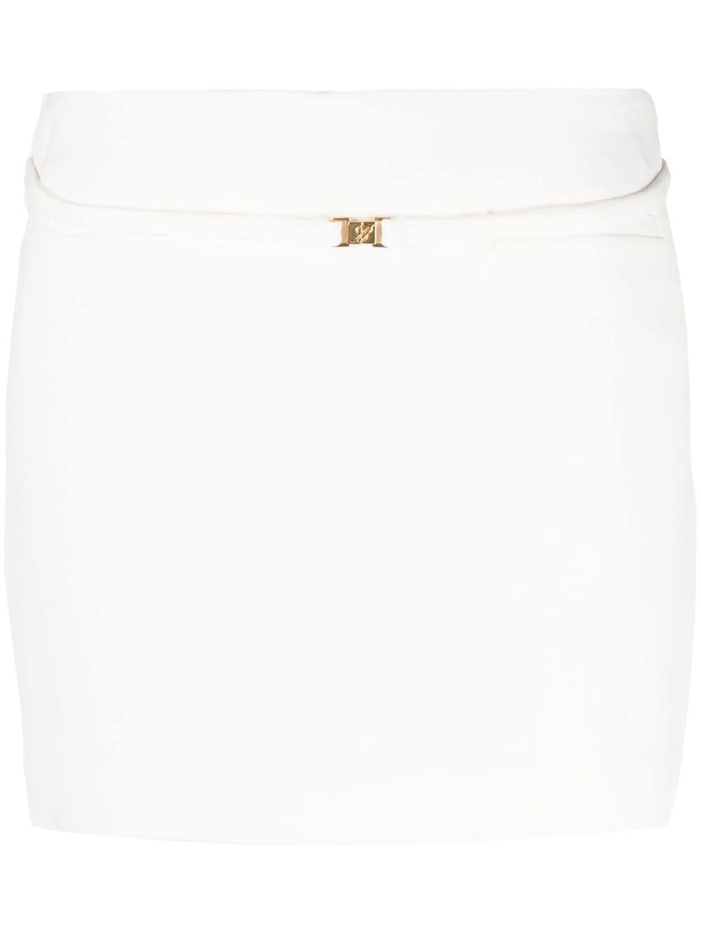 Blumarine buckle-fastening belted skirt - White von Blumarine