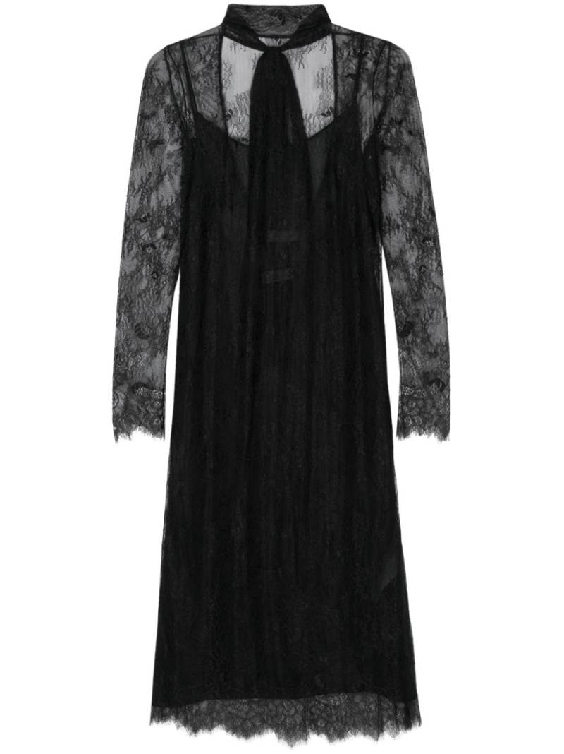 Blumarine chantilly-lace maxi dress - Black von Blumarine