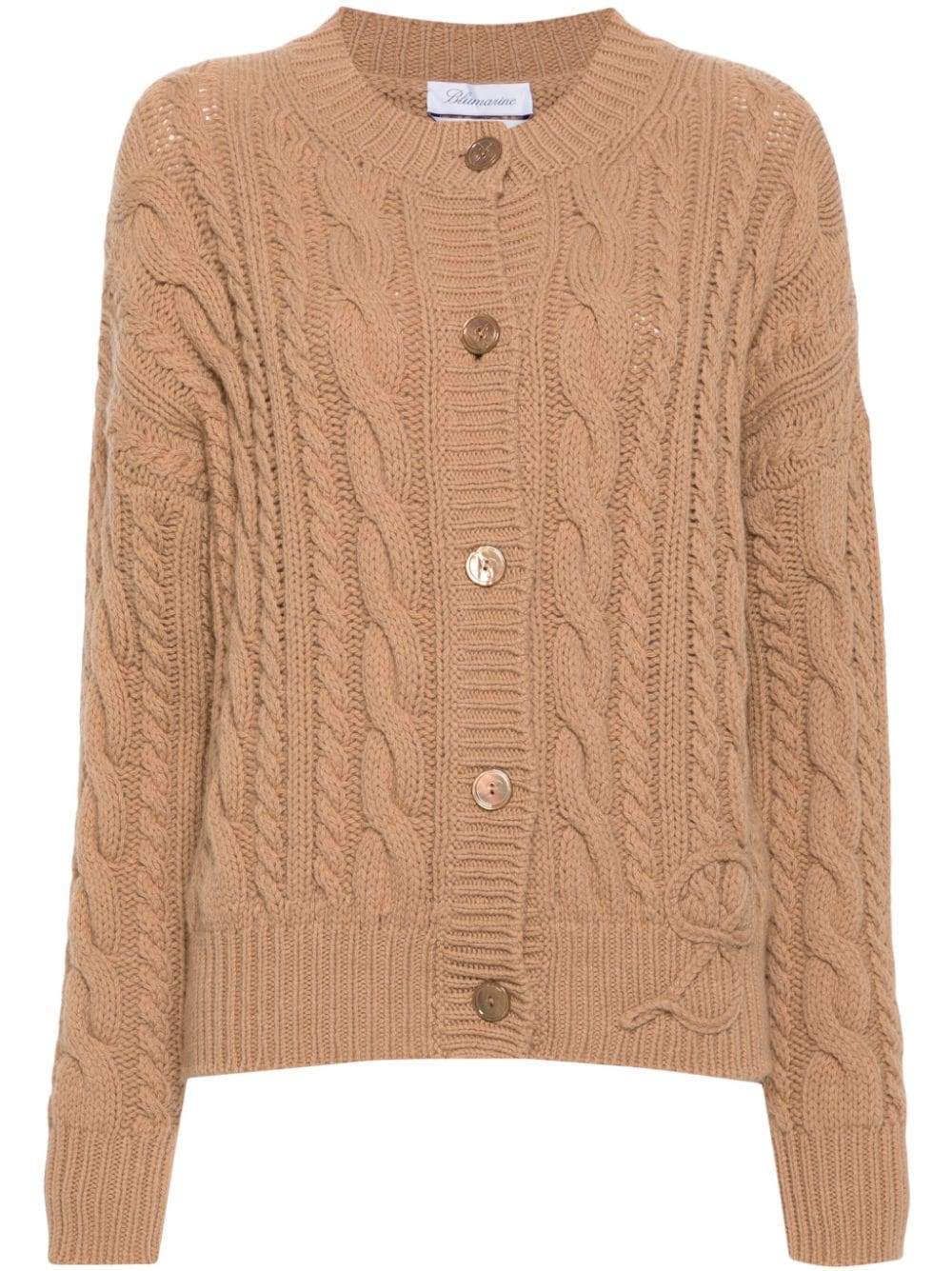 Blumarine chunky cable-knit cardigan - Neutrals von Blumarine