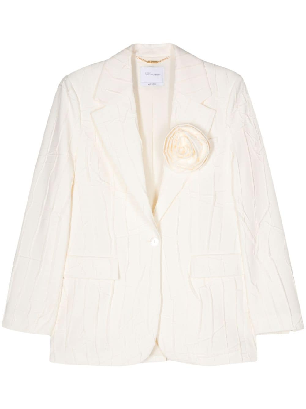 Blumarine crinkled-finish blazer - Neutrals von Blumarine