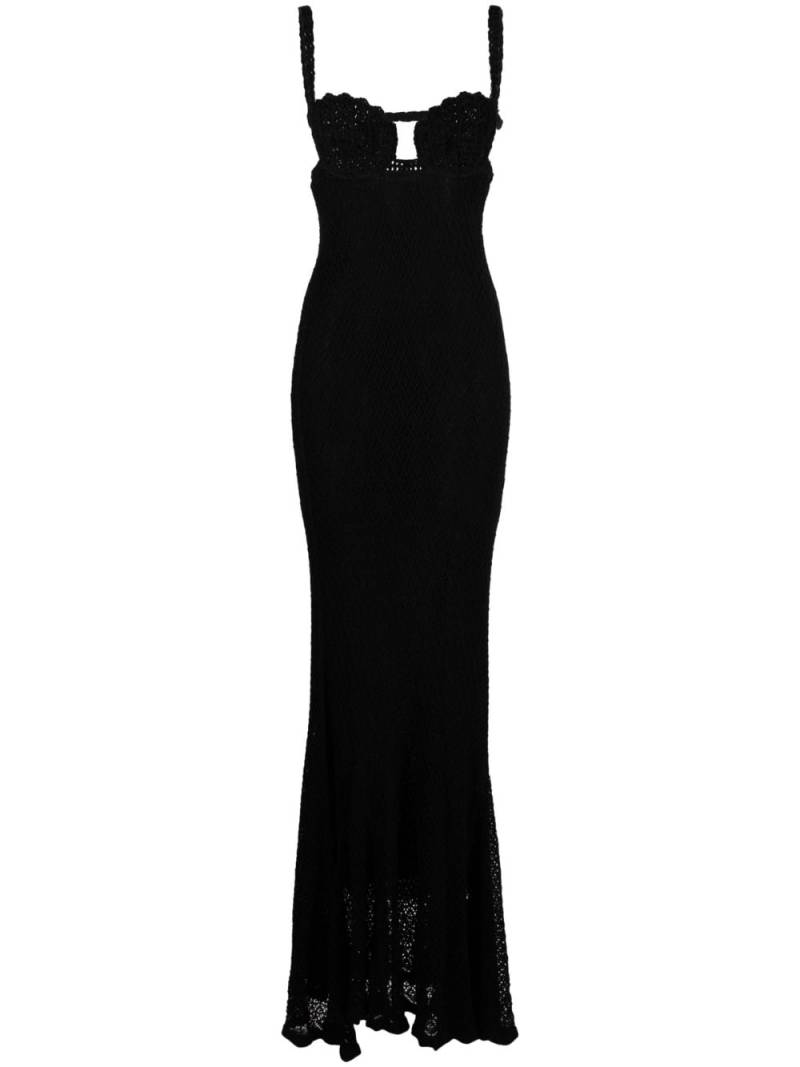 Blumarine crochet-knit gown dress - Black von Blumarine