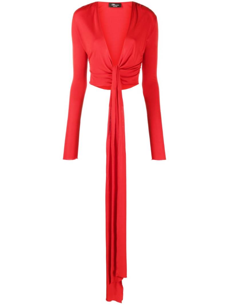 Blumarine cropped long-sleeve top - Red von Blumarine