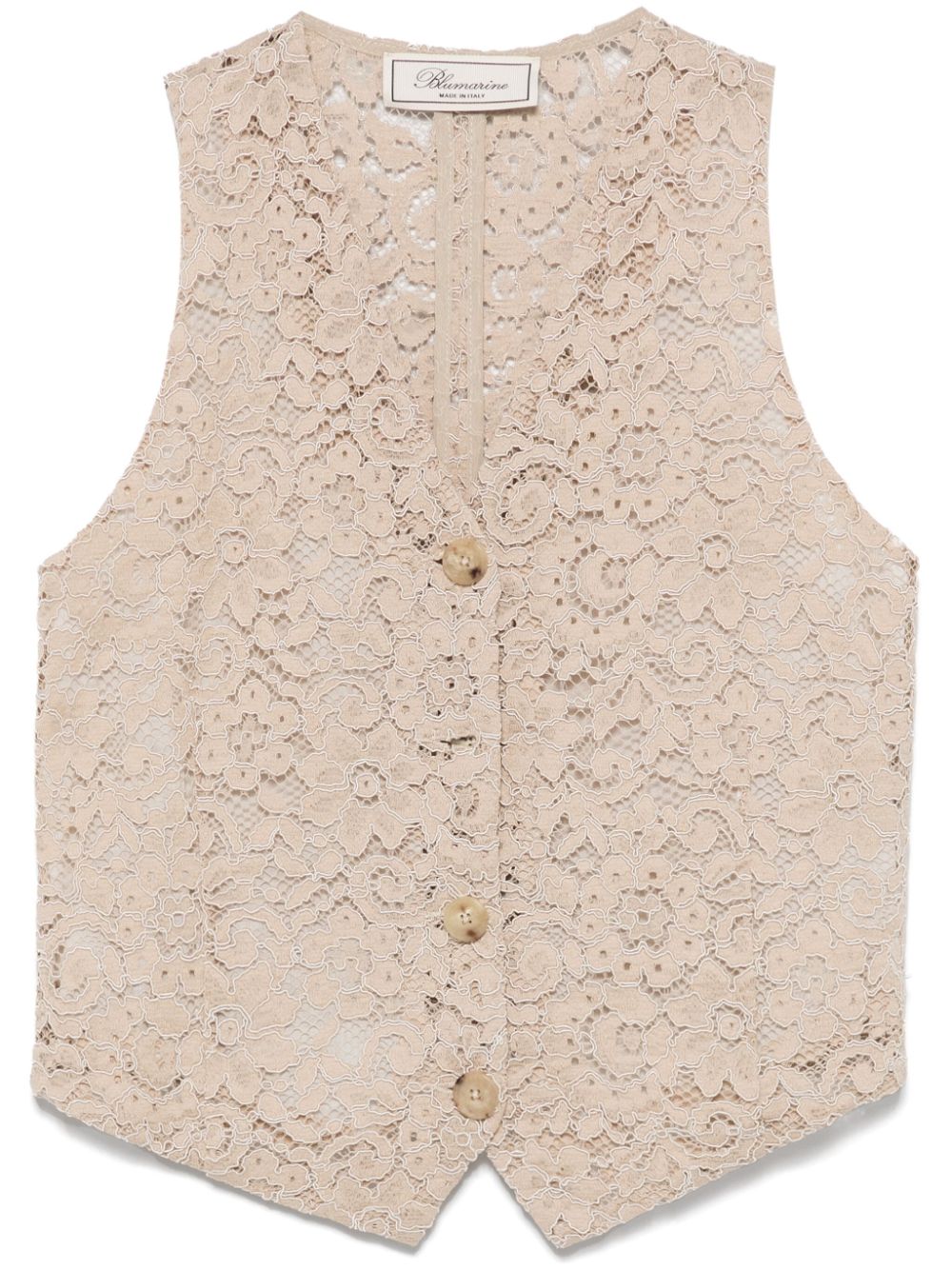 Blumarine embroidered lace waistcoat - Neutrals von Blumarine