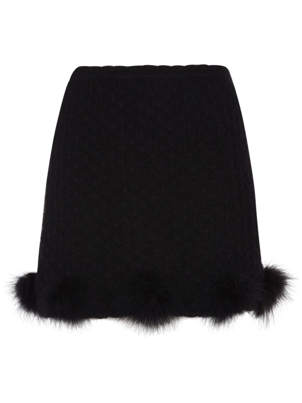 Blumarine feather-trim skirt - Black von Blumarine