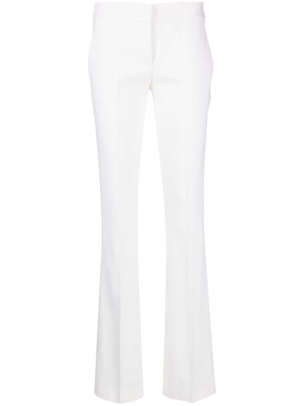 Blumarine flared wool-blend trousers - White von Blumarine