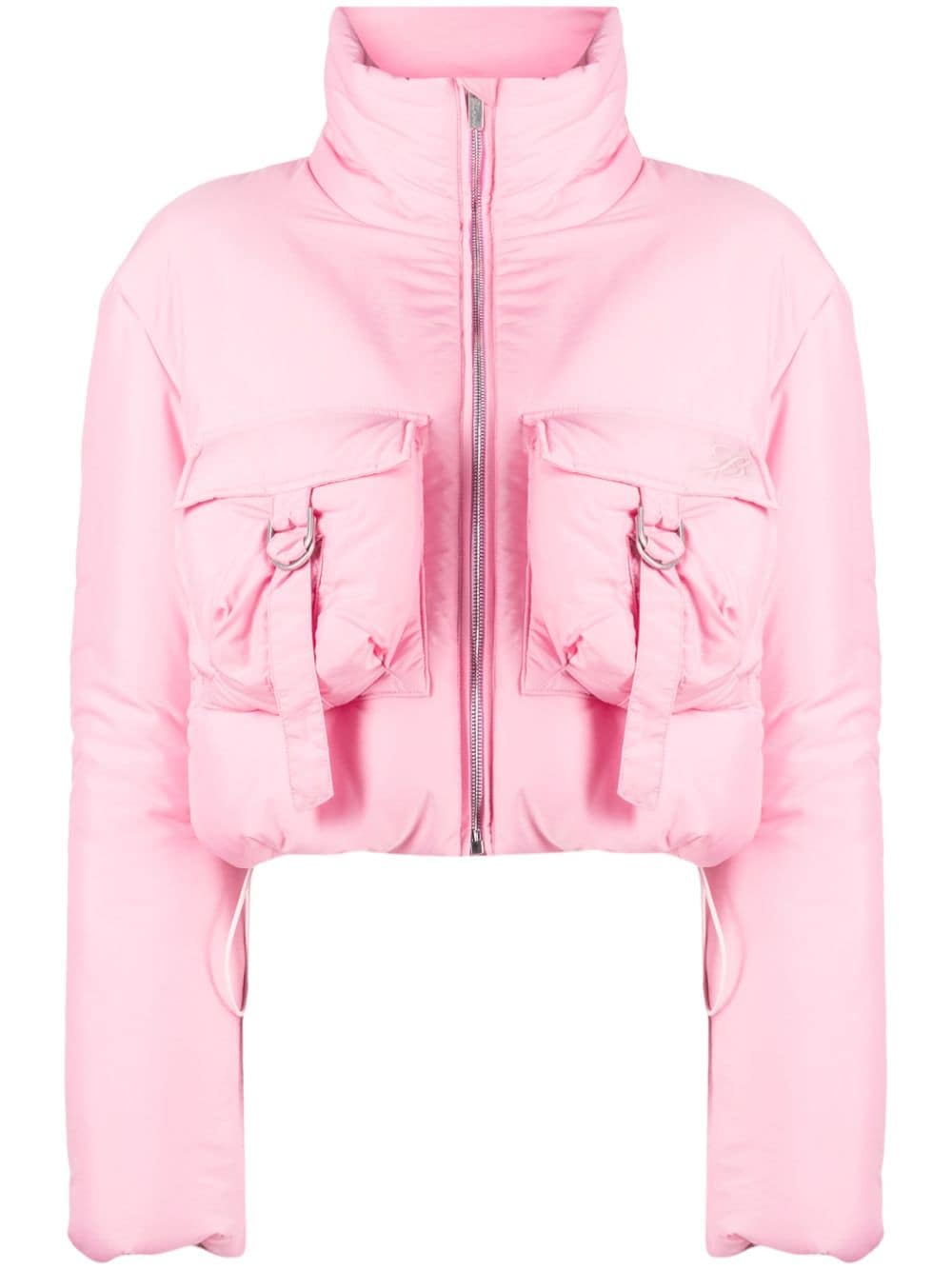 Blumarine funnel-neck cropped puffer jacket - Pink von Blumarine