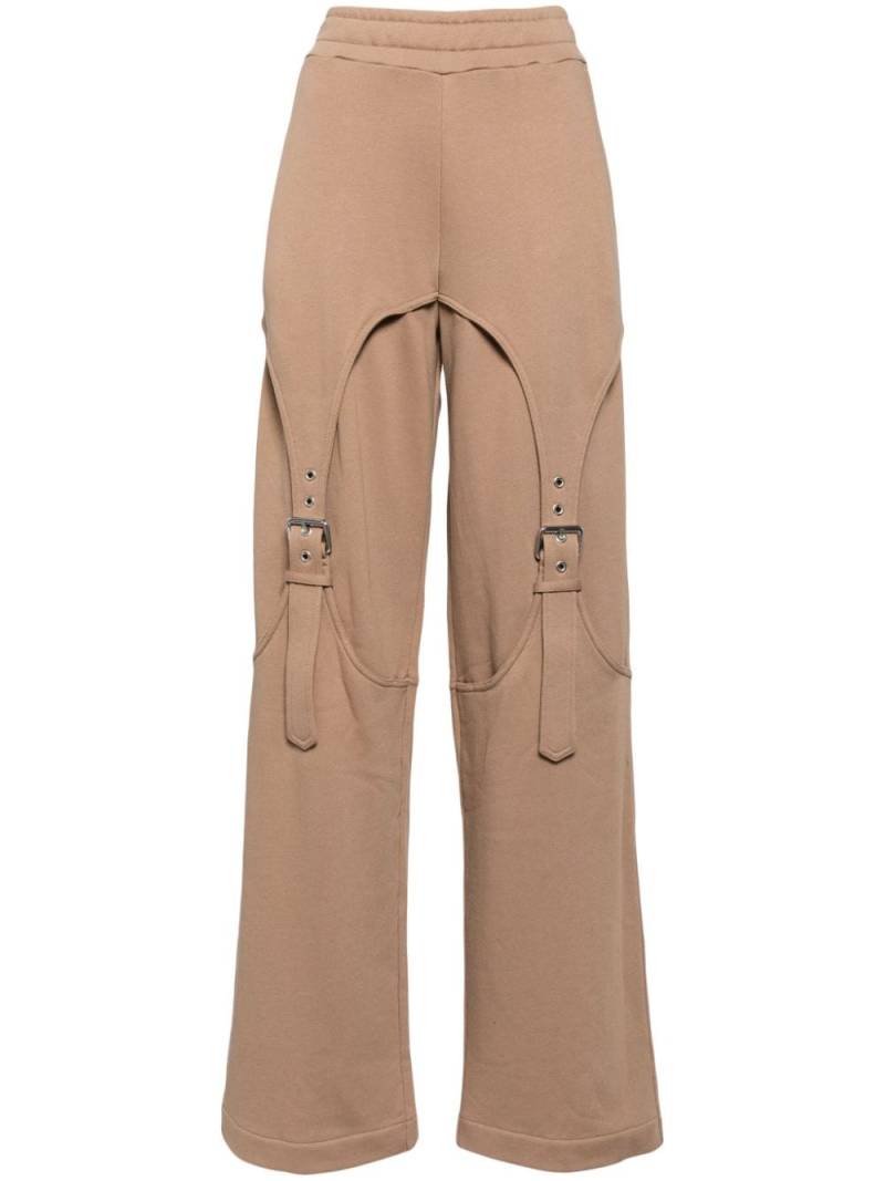 Blumarine guêpière cotton track pants - Brown von Blumarine