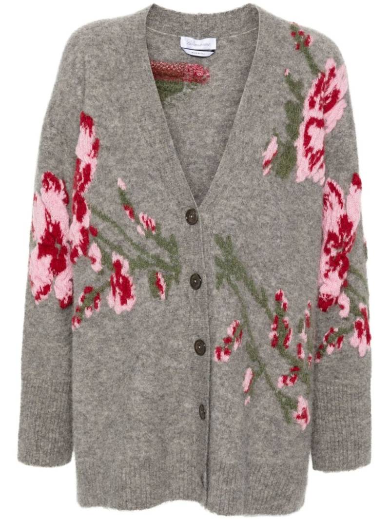 Blumarine jacquard-pattern cardigan - Grey von Blumarine