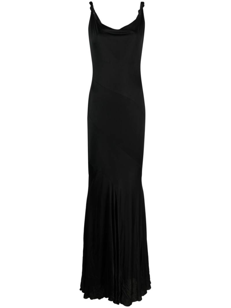 Blumarine knot-detail satin gown - Black von Blumarine