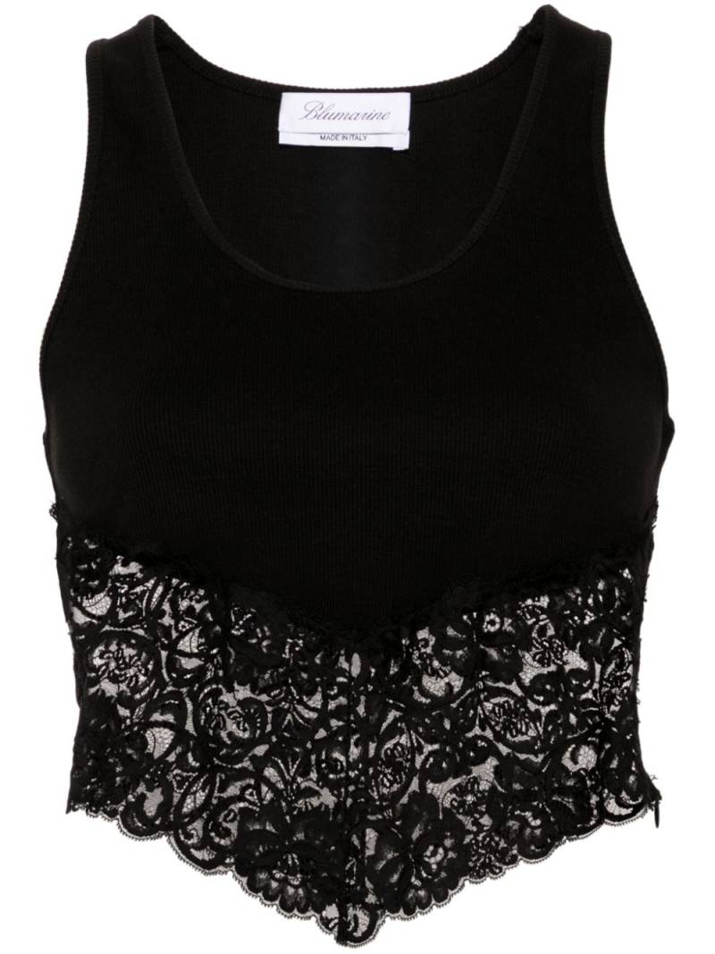 Blumarine lace-detailed tank top - Black von Blumarine