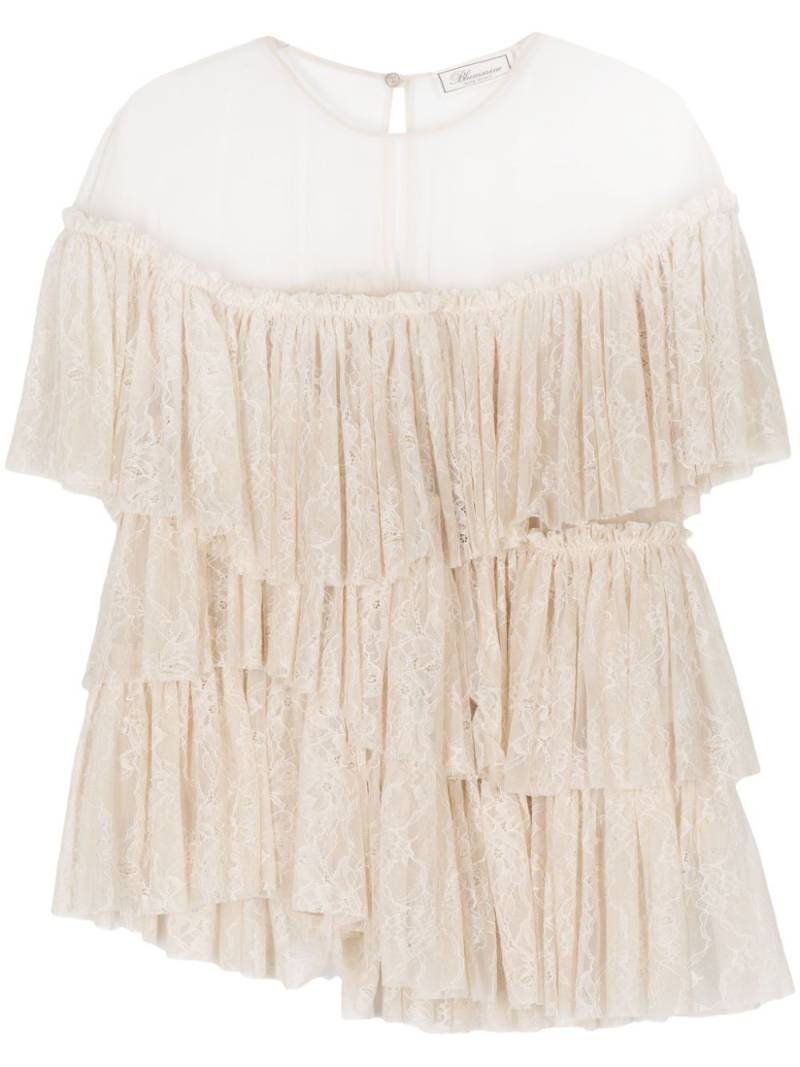 Blumarine layered blouse - Neutrals von Blumarine