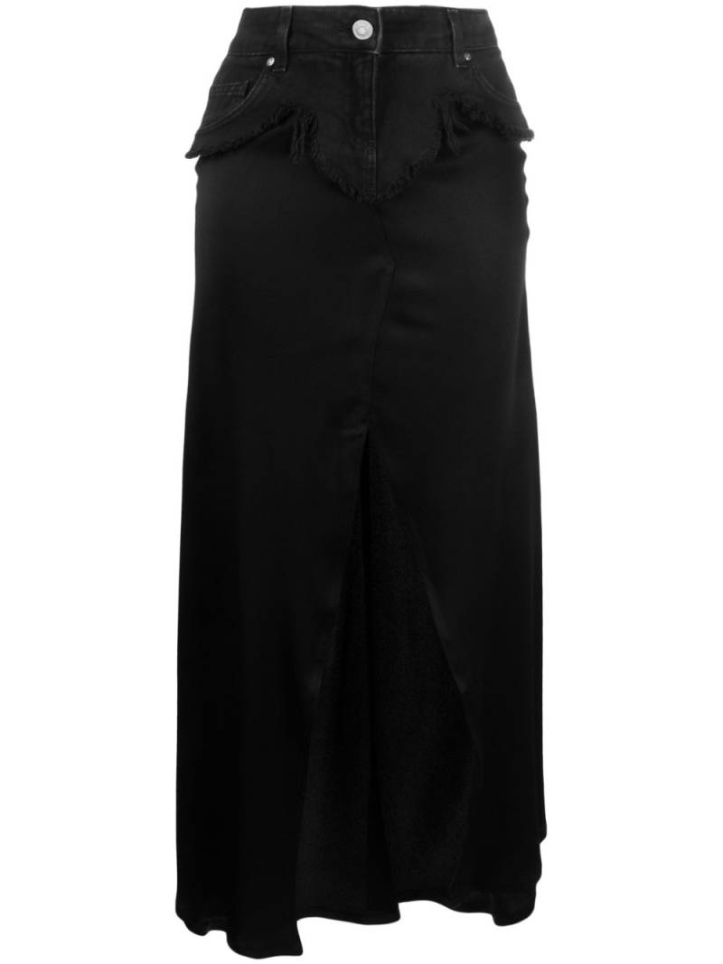 Blumarine layered detail ankle-length skirt - Black von Blumarine