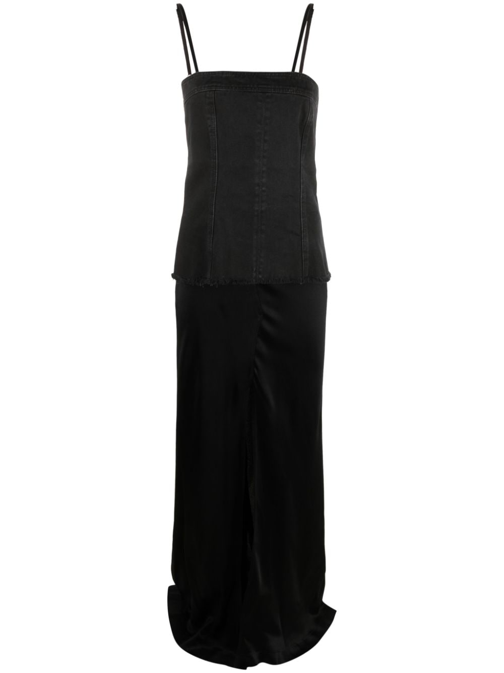 Blumarine layered sleeveless maxi dress - Black von Blumarine