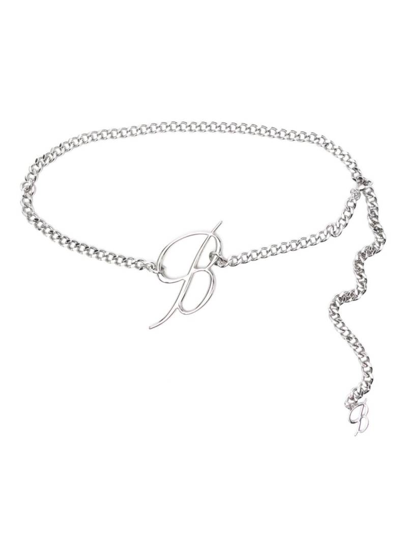 Blumarine logo-pendant chain belt - Grey von Blumarine