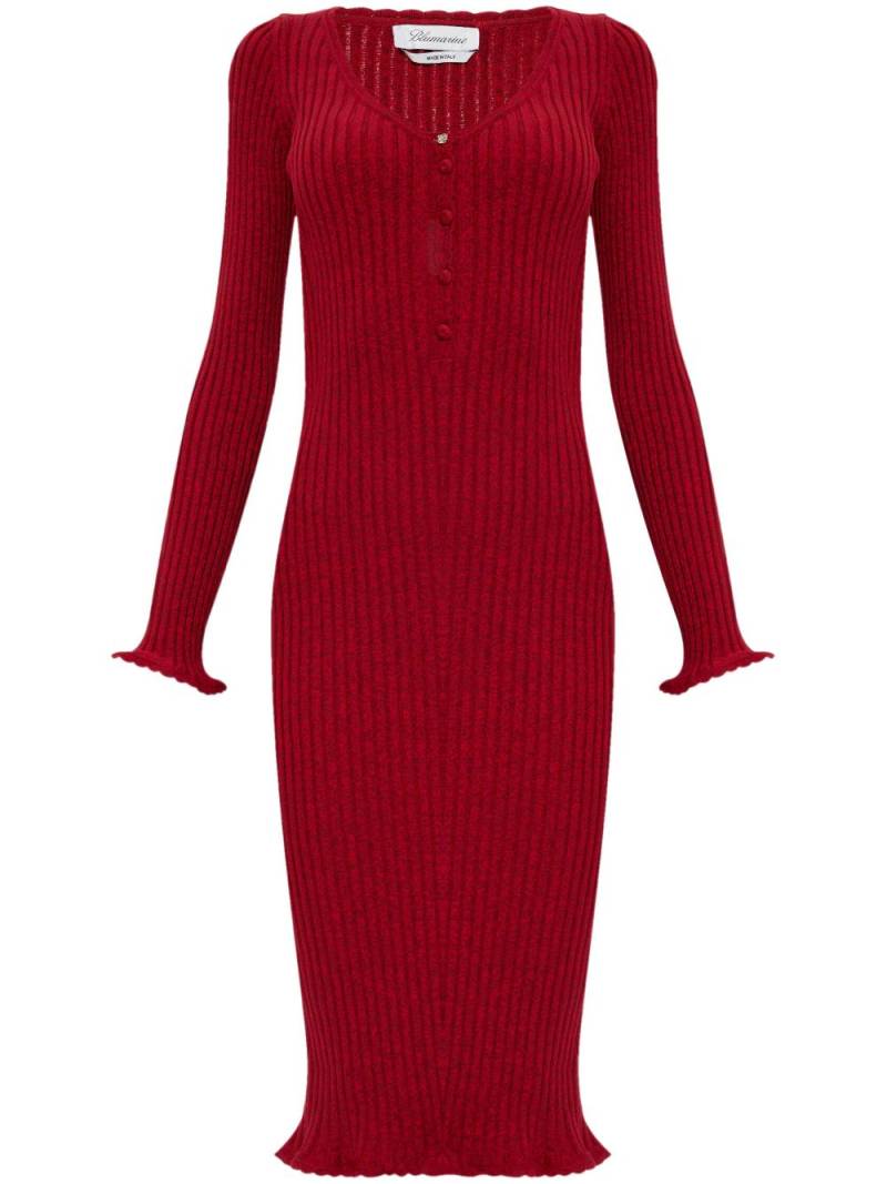 Blumarine long-sleeve knitted dress - Red von Blumarine